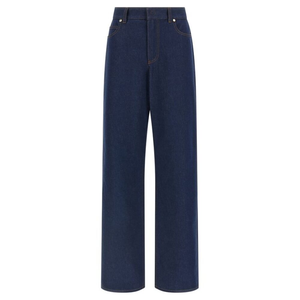 Fendi Blue Cotton Jeans Women's Denim